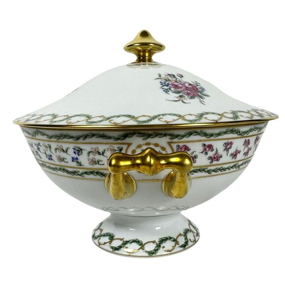 Haviland Limoges "Louveciennes" Round Soup Tureen 9.25" France-Pristine Mint! - Picture 5 of 13